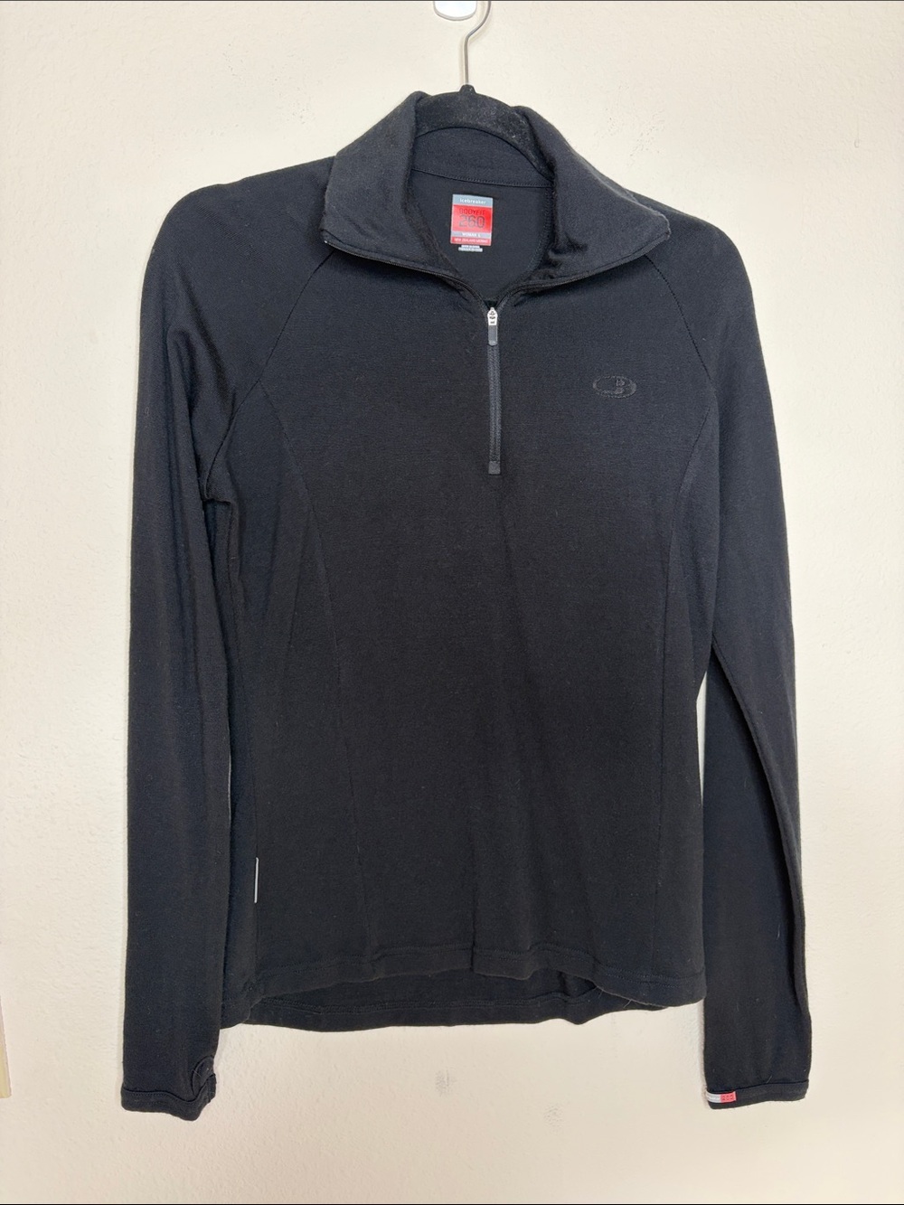 Icebreaker | Women’s Black Bodyfit 260 Merino 1/4 Zip Top Size Large